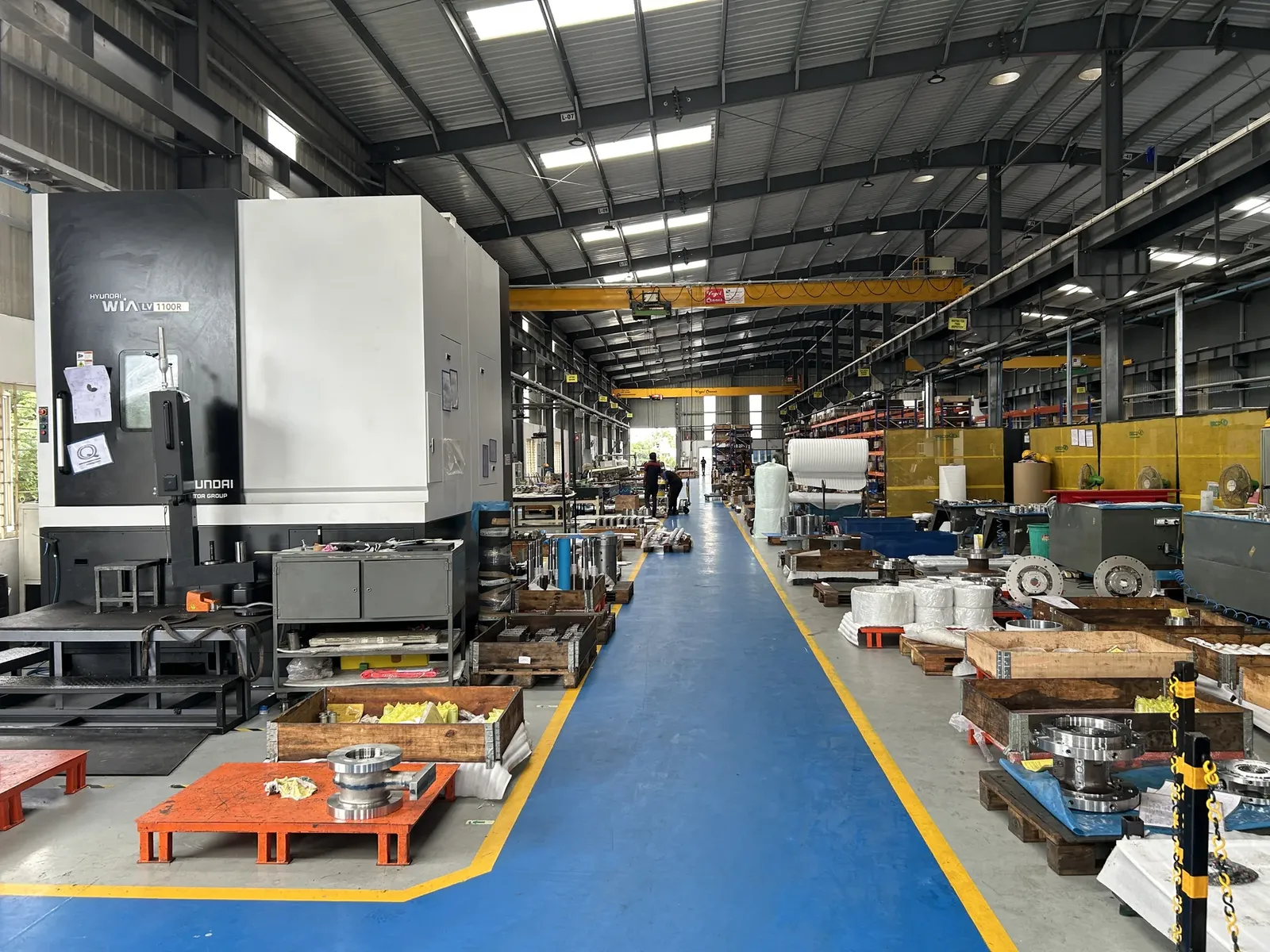 CNC machining equipment on a partner production floor